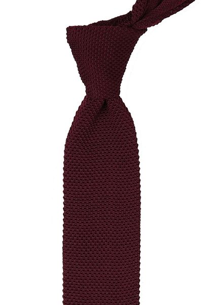La Pescara Knitted Claret Red Tie 8011