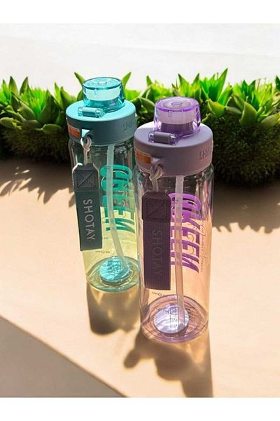 Shotay 950 ml Tritan Double Drink Bpa-Free Straw Drinker - Booties Use