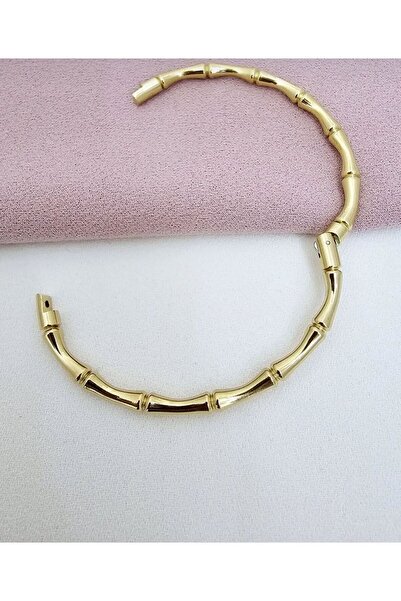 stainles steel çelik bambu model kelepçeli bileklik