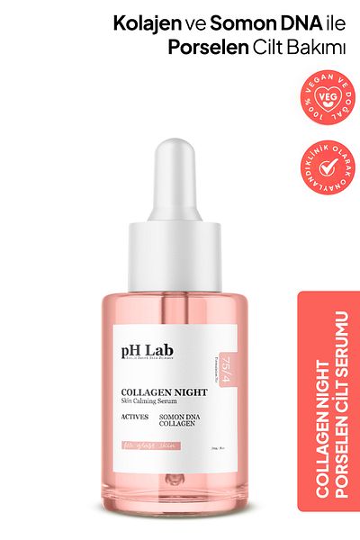 Ph Lab Phlab Collagen Night Serum - Collagen & Salmon Dna, Porcelain Skin Face Care Serum