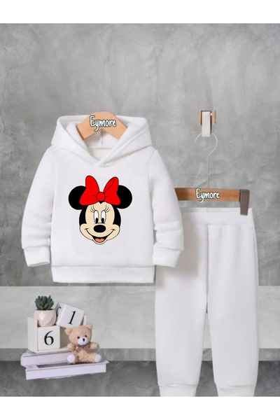 LUNAVISTA Mickey Mouse Printed Hooded Bottom Children's Set