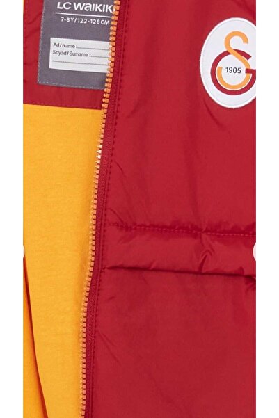 LC Waikiki Lcw Kids Hooded Fan Cimbom Printed Boy's Inflatable Coat