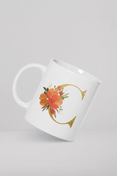 feinas Letters Porcelain Mug Cup