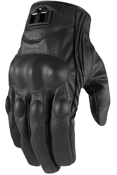 Icon Pursuit Kışlık Deri Motosiklet Eldiveni