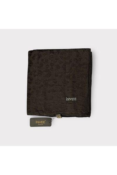 Invee 1329 Şal leopard negru-auriu