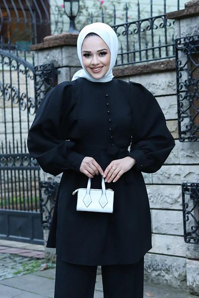 Herita Hijab-Set mit Knopfdetail