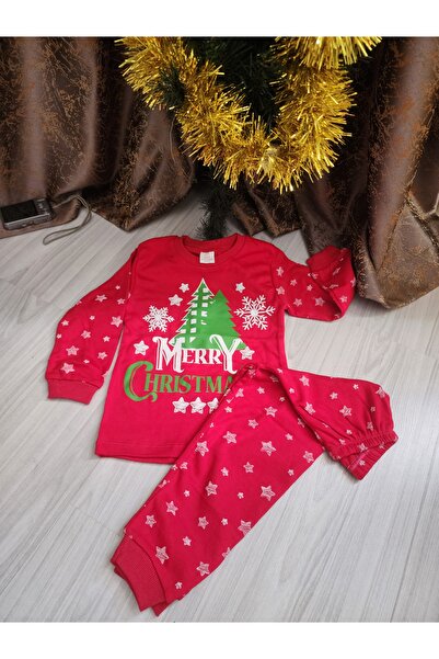 Süpermini Yeni Yıl Çam Ağacı Temalı Noel Pijaması