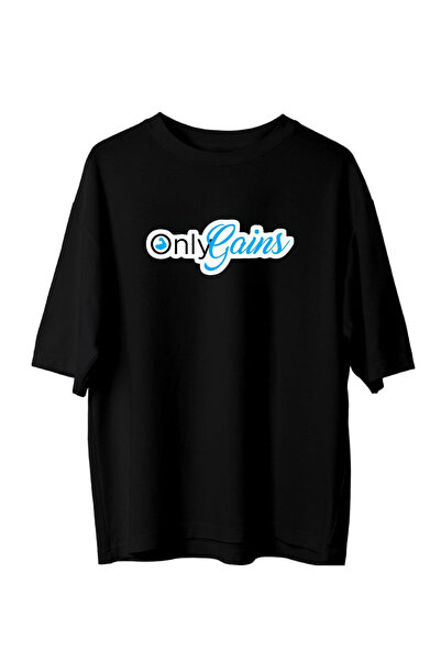 Dupe Design ONLY GAINS Tricou oversize unisex imprimat