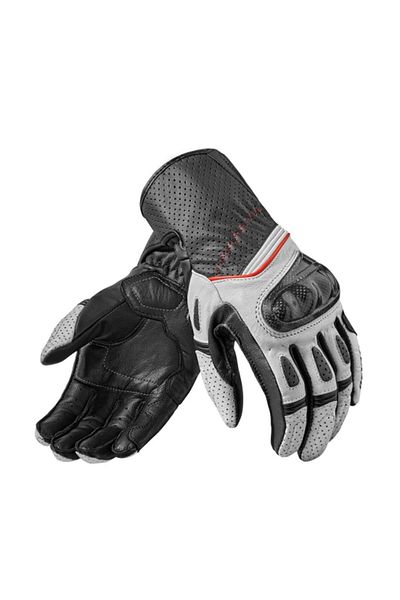 Revit Chevron 2 White Black Biker Gloves