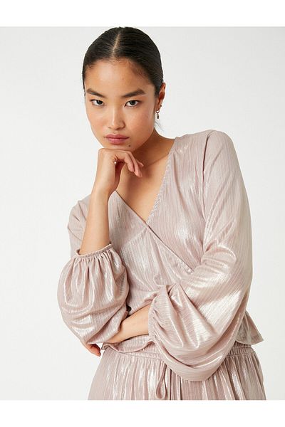 Koton Long Sleeve T-Shirt Sparkly Wrap