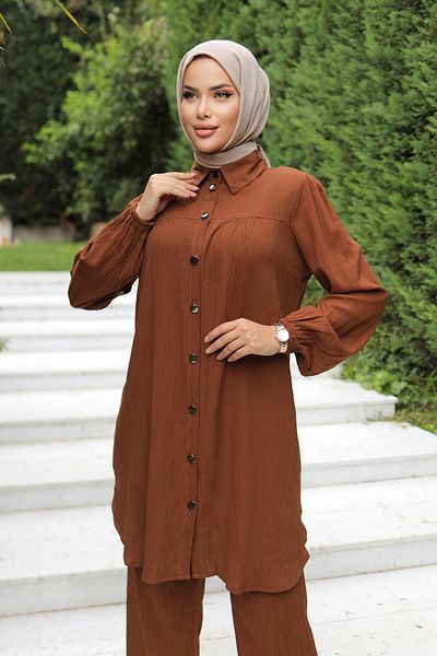 Herita Büzgülü Detaylı Tesettür Takım