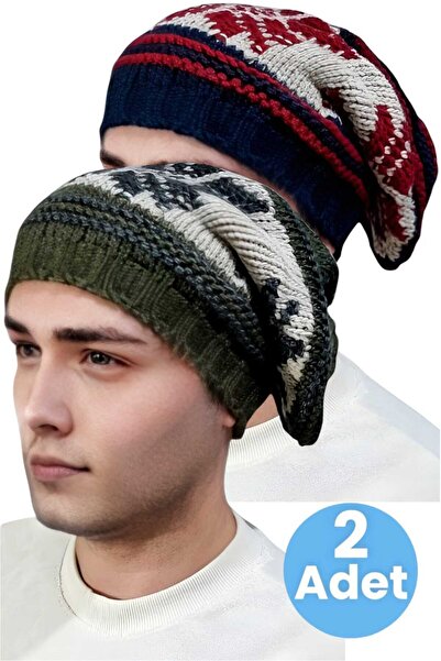 Uniquetrenders 2-пари чоловічі в'язані шапки з візерунком сніжинок