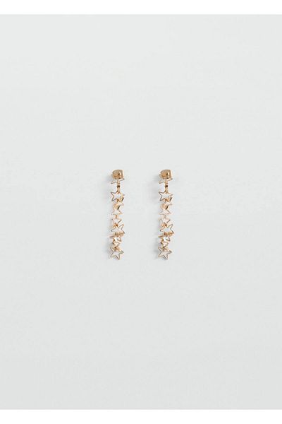 Mango Teen Long Star Earrings
