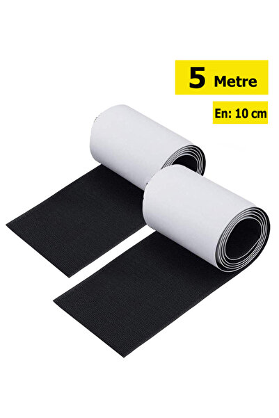 Dünya Magnet 5 Metre - Yapışkanlı Cırt Bant, En: 10 Cm, Siyah, Şerit Cırt, Di...