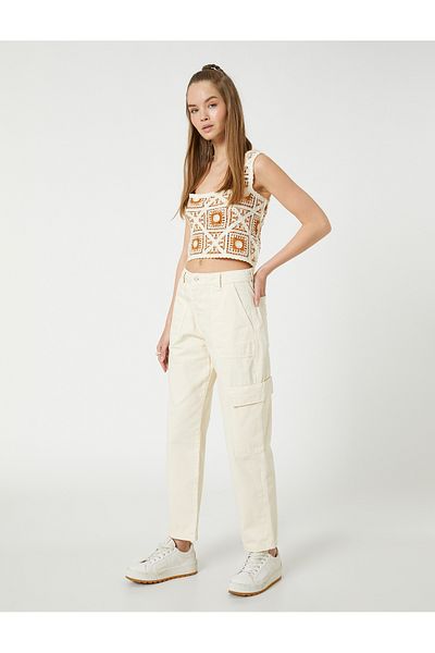 Koton Cargo Pants Cotton with Big Pocket Detail