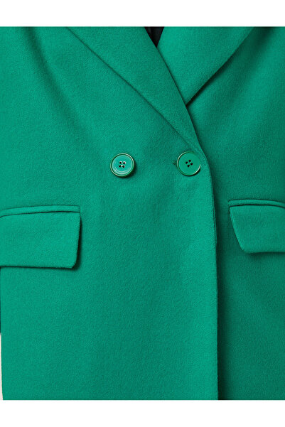 Koton Melis Ağazat X - duplasoros túlméretes rövid kabát kivehető plüss gallérral