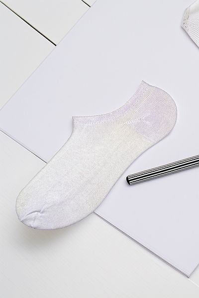 mrmubomen Soft Textured Cotton Women's Sneakers Socks - 1 Pair White Color