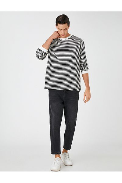 Koton Loose Fit Denim Wide Trousers - Steve Jean