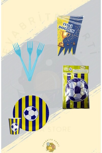 Evabrite Комплект ветрила за 8 души в жълто и тъмносин цвят - Аксесоари за ро...