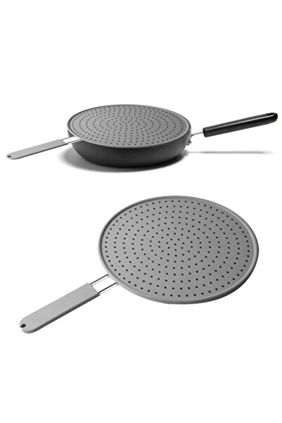 Byanes %100 Silikon Yağ Sıçratmaz Tava-tencere Kapağı 28cm Gri