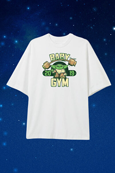 Dupe Design Μπλουζάκι Unisex Little Alien GYM με τύπωμα oversized