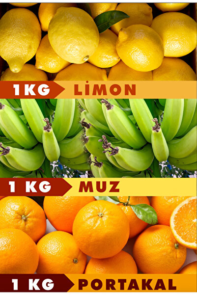 ARI ORGANIC Anamur Özel Paketi - 1 kg Anamur Muz + 1 kg Limon + 1 kg Portakal