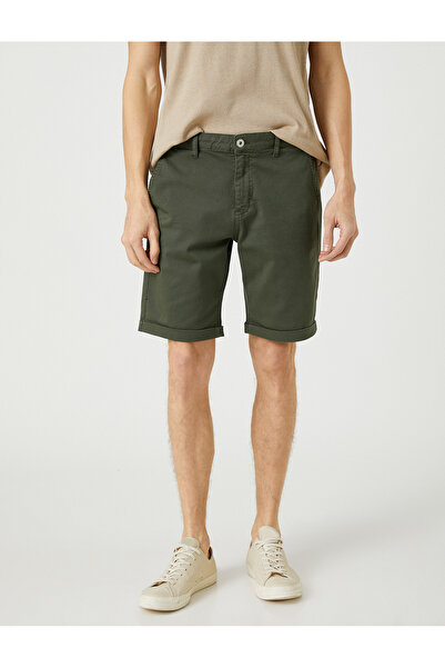 Koton Basic Bermuda Shorts Cotton Pocket Buttoned
