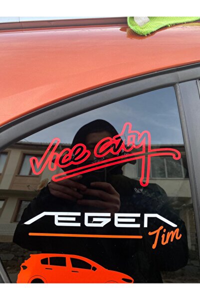 Fiat Vice City Oto Sticker 2 Adet
