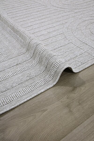 SANRUGS Home & Living Yıkanabilir Bukleli Örme Halı Modern İskandinav Antre S...