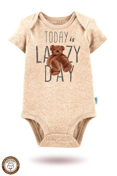 MAHFEL 100% Cotton 3-Piece Organic Printed Snap Fastener Baby Bodysuit