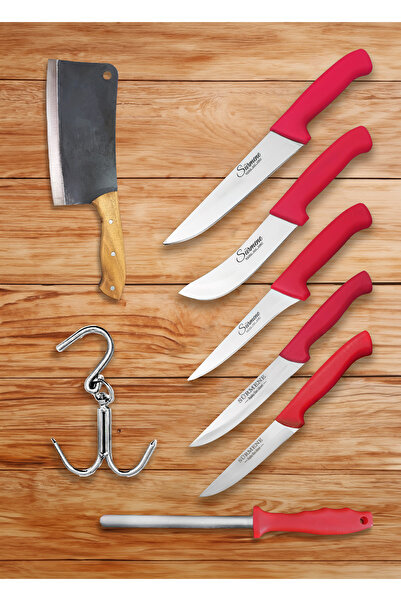 Sürmene Bıçakçı Hacı Ahmet Profesyonel Eller Kasap, Kurban ve Et Bıçakları Seti