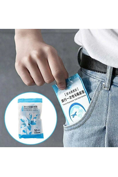 1 Adet Şeffaf Cep Tipi Klozet Örtüsü Klozet Poşeti Tek Kullanımlık