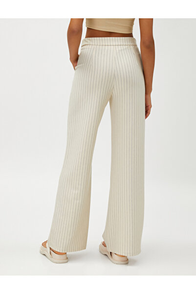 Koton Stoffhose mit weitem Bein und hoher Taille