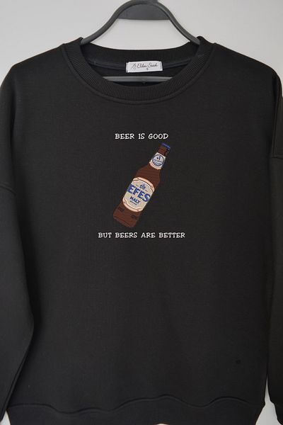 EldenStitch Унисекс суитшърт с бродерия Efes Malt