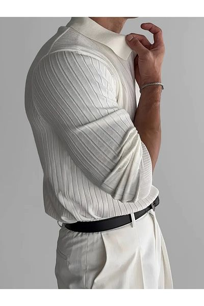 viperkombin Ανδρικό Πλεκτό Πουλόβερ Polo Neck - Regular Fit Lycra