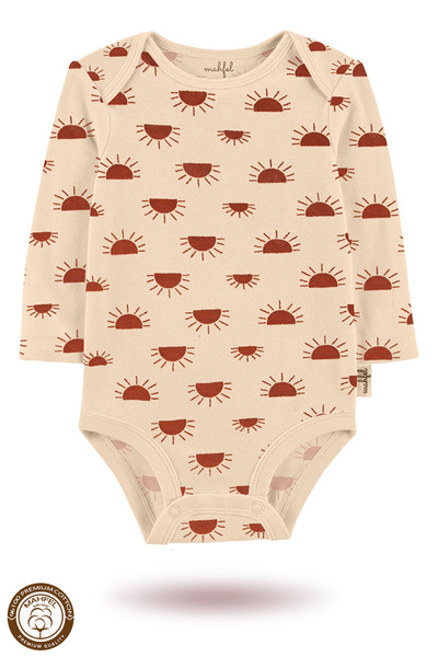MAHFEL 100% Cotton 3-Piece Organic Printed Snap Fastener Baby Bodysuit