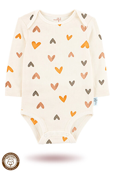 MAHFEL 3-Piece 100% Cotton Organic Printed Snap Fastener Baby Bodysuit