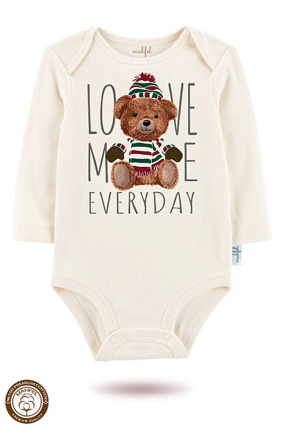 MAHFEL 100% Cotton 3-Piece Organic Printed Snap Fastener Baby Bodysuit
