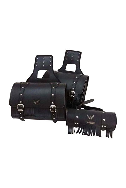 MTS Yan Deri Heybe Sosis Orta Çanta Set