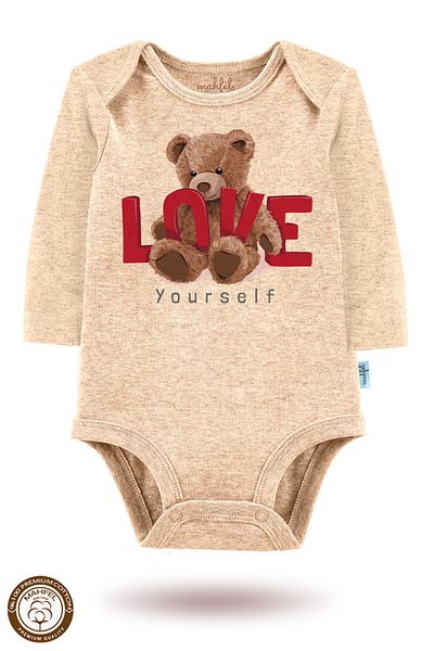 MAHFEL 100% Cotton 3-Piece Organic Printed Snap Fastener Baby Bodysuit