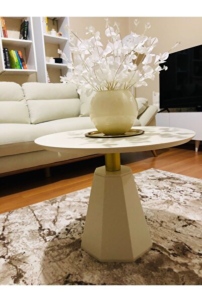 Gold Design PERA krem-gold kombini büyük ORTA SEHPA