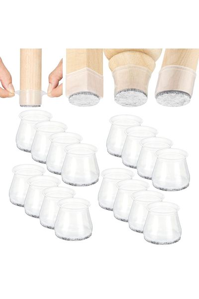 Yenigeldi 4 bucăți (3 cm-3,5 cm) tobe de scaun din silicon translucid