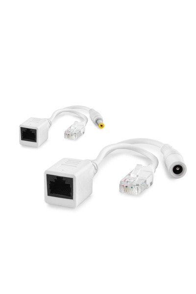 HADRON HDX1324 IP Kamera PoE Splitter RJ45 + DC Güç Adaptörü - Beyaz