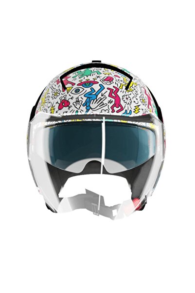 Shiro Sh-64sv Tokio Doodle Açık Motosiklet Kaskı