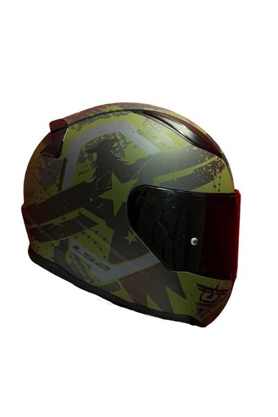 LS2 Rapid 2 Thunder Birds Full Face Motosiklet Kaskı Siyah Vizörlü