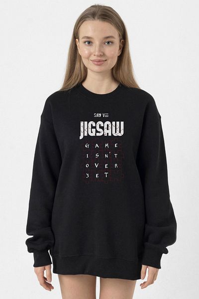 Tshirthane Jigsaw Game Isn_T over yet Black Women's 2Ip Sweatshirt