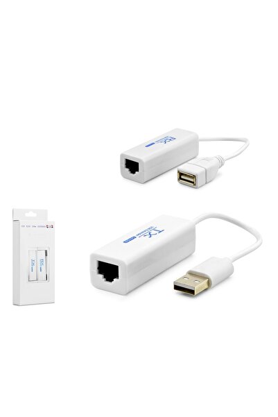 HADRON HDX1346 USB RJ45 Extender Uzatıcı Seti 200 m Beyaz