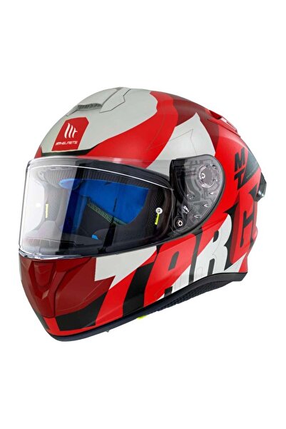 Genel Markalar MT KASK MT TARGO PRO BİGER C5 MATT PERL RED ŞEFFAF VİZÖRLÜ