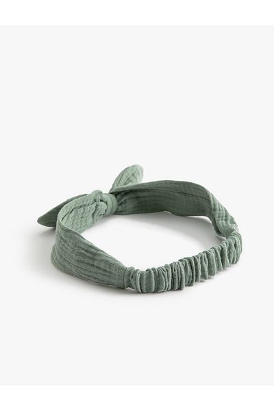 Koton Cotton Textured Bow Headband