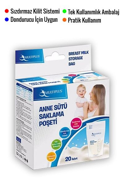 Multiplus Breast Milk Storage Bag 20 Pieces